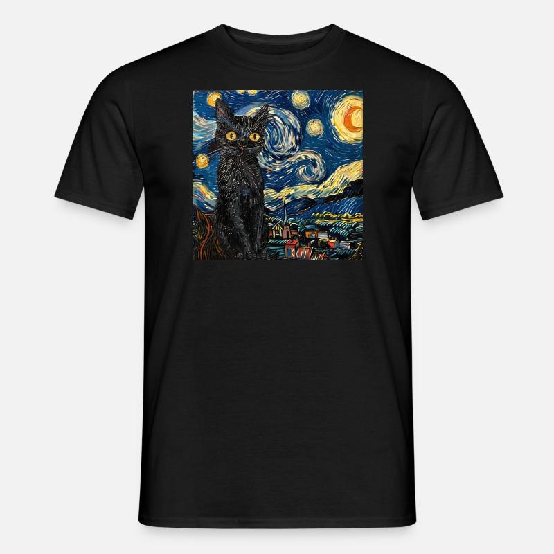 Katze, katzenmotiv - Männer T-Shirt - Schwarz