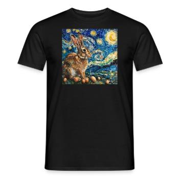 easter bunny, easter, bunny, happy easter, easter eggs - Men's T-Shirt - black - Front - AI Model Male 178 light (178cm)