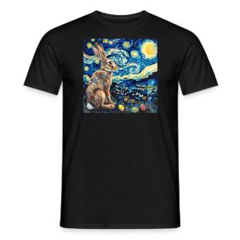 easter bunny, easter, bunny, happy easter, easter eggs - Men's T-Shirt - black - Front - AI Model Male 178 light (178cm)