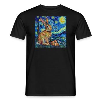 easter bunny, easter, bunny, happy easter, easter eggs - Men's T-Shirt - black - Front - AI Model Male 178 light (178cm)