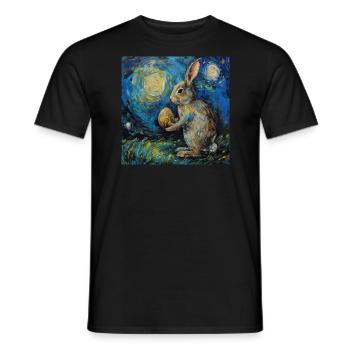 easter bunny, easter, bunny, happy easter, easter eggs - Men's T-Shirt - black - Front - AI Model Male 178 light (178cm)