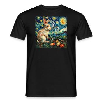 easter bunny, easter, bunny, happy easter, easter eggs - Men's T-Shirt - black - Front - AI Model Male 178 light (178cm)