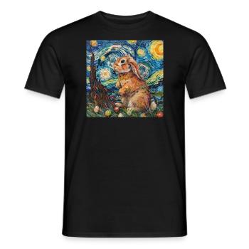 easter bunny, easter, bunny, happy easter, easter eggs - Men's T-Shirt - black - Front - AI Model Male 178 light (178cm)