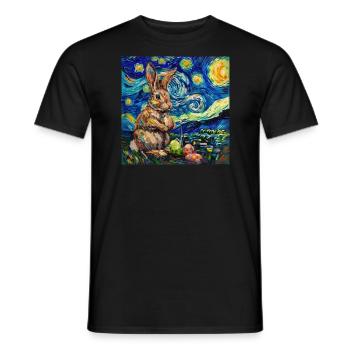 easter bunny, easter, bunny, happy easter, easter eggs - Men's T-Shirt - black - Front - AI Model Male 178 light (178cm)