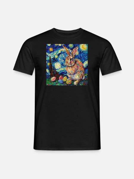 Osterhase, Ostern, Hase, frohe ostern, ostereier - Männer T-Shirt - Schwarz