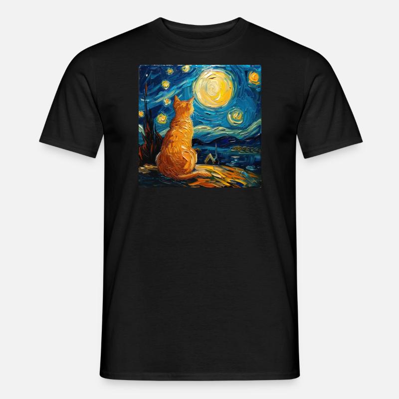 Katze, katzenmotiv - Männer T-Shirt - Schwarz