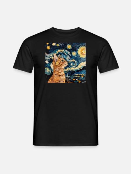 Katze, katzenmotiv - Männer T-Shirt - Schwarz
