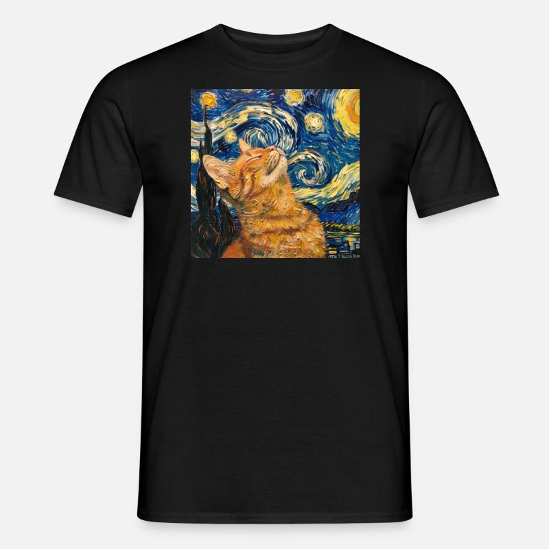 Katze, katzenmotiv - Männer T-Shirt - Schwarz