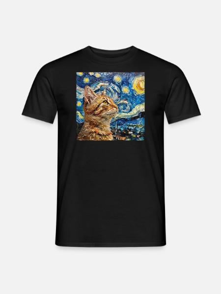 Katze, katzenmotiv - Männer T-Shirt - Schwarz