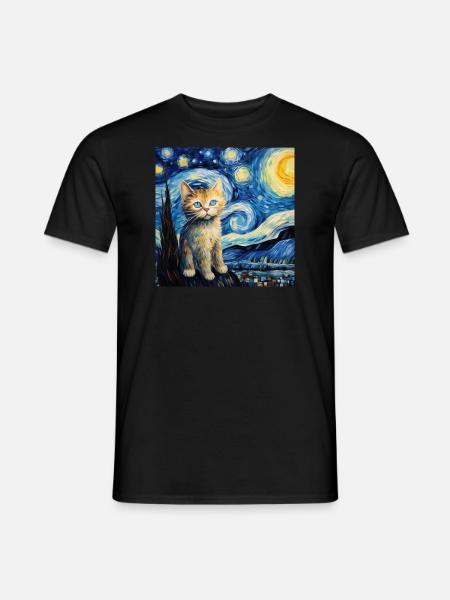 Cat, cat motif - Men's T-Shirt - black