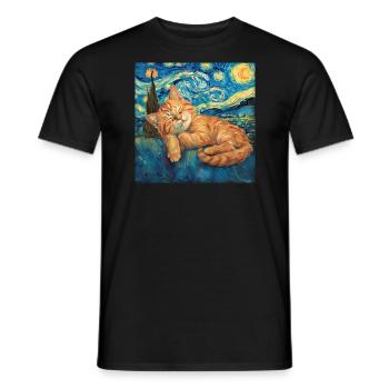 Chat, motif chat, cadeau - T-shirt homme - noir - Devant - AI Model Male 178 light (178cm)