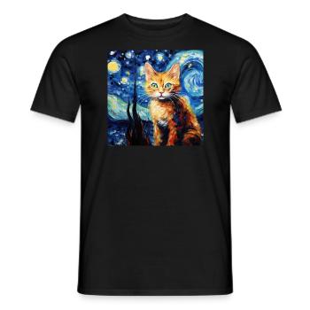 Chat, motif chat, cadeau - T-shirt homme - noir - Devant - AI Model Male 178 light (178cm)