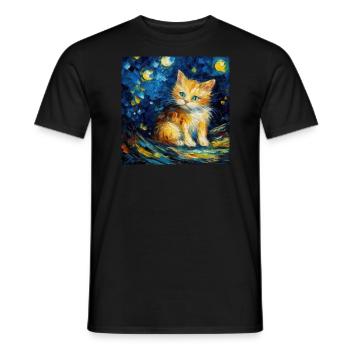 Chat, motif chat, cadeau - T-shirt homme - noir - Devant - AI Model Male 178 light (178cm)