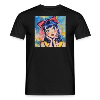 anime, waifu, japan - Männer T-Shirt - Schwarz - Vorne - AI Model Male 178 light (178cm)