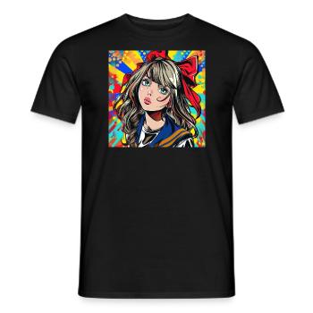 anime, waifu, japan - Männer T-Shirt - Schwarz - Vorne - AI Model Male 178 light (178cm)