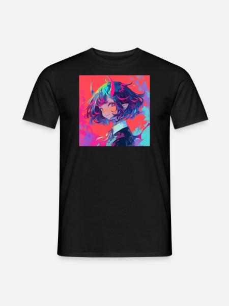 anime Demon, waifu - Men's T-Shirt - black