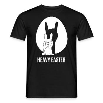 Heavy Easter - lustiger Metal Osterhase - Männer T-Shirt - Schwarz - Vorne - AI Model Male 178 light (178cm)