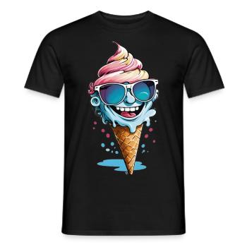 Eiscreme - Männer T-Shirt - Schwarz - Vorne - AI Model Male 178 light (178cm)