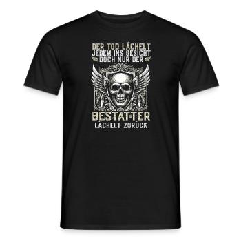 Bestatter Bestattungsfachkraft Geschenkidee Tod - Männer T-Shirt - Schwarz - Vorne - AI Model Male 178 light (178cm)