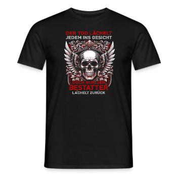 Bestatter Bestattungsfachkraft Geschenkidee Tod - Männer T-Shirt - Schwarz - Vorne - AI Model Male 178 light (178cm)