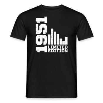 Vintage 1951 Birthday Gift 1951 Year 1951 - Men's T-Shirt - black - Front - AI Model Male 178 light (178cm)