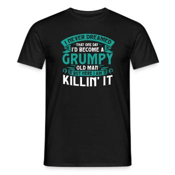 Idée de cadeau grand-père Grand-père Devenez un vieux - T-shirt homme - noir - Devant - AI Model Male 178 light (178cm)