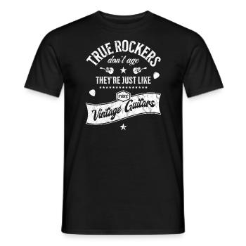 Rockabilly - True Rockers Vintage Guitars - Music - Men's T-Shirt - black - Front - AI Model Male 178 light (178cm)