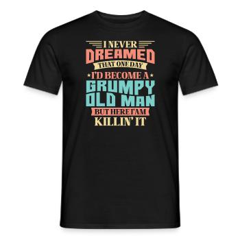 Grand-père grand-père à la retraite Devenez un vieil homme - T-shirt homme - noir - Devant - AI Model Male 178 light (178cm)