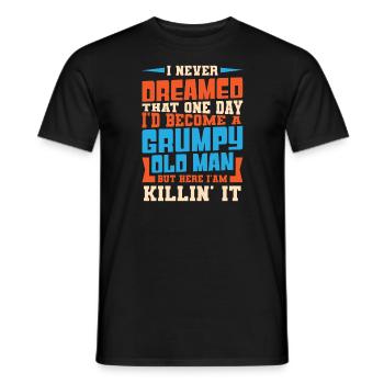 Grand-père grand-père à la retraite Devenez un vieil homme - T-shirt homme - noir - Devant - AI Model Male 178 light (178cm)