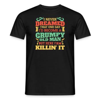 Opa Großvater Geschenkidee Become A Grumpy Old Man - T-shirt homme - noir - Devant - AI Model Male 178 light (178cm)
