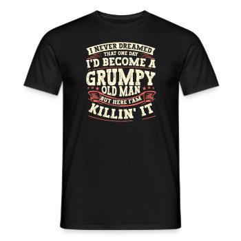 Opa Großvater Geschenkidee Become A Grumpy Old Man - T-shirt homme - noir - Devant - AI Model Male 178 light (178cm)