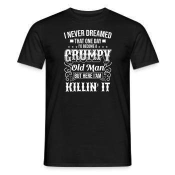 Grand-père grand-père à la retraite Devenez un vieil homme - T-shirt homme - noir - Devant - AI Model Male 178 light (178cm)