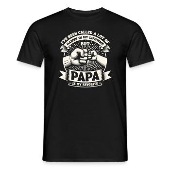 Papa Vater Sohn Geschenkidee Called A Lot Of Names - Männer T-Shirt - Schwarz - Vorne - AI Model Male 178 light (178cm)
