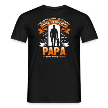Idée de cadeau papa père fils appelé beaucoup de noms - T-shirt homme - noir - Devant - AI Model Male 178 light (178cm)