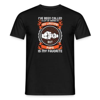 Idée de cadeau papa père fils appelé beaucoup de noms - T-shirt homme - noir - Devant - AI Model Male 178 light (178cm)
