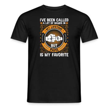 Idée de cadeau papa père fils appelé beaucoup de noms - T-shirt homme - noir - Devant - AI Model Male 178 light (178cm)