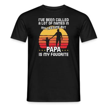 Idée de cadeau papa père fils appelé beaucoup de noms - T-shirt homme - noir - Devant - AI Model Male 178 light (178cm)