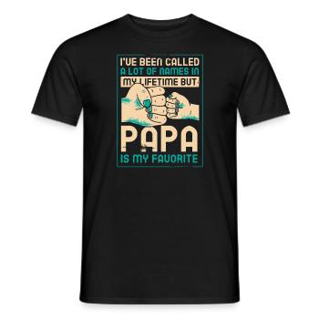 Idée de cadeau papa père fils appelé beaucoup de noms - T-shirt homme - noir - Devant - AI Model Male 178 light (178cm)