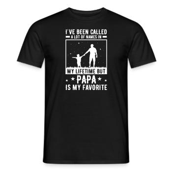Papa Vater Sohn Geschenkidee Names In My Lifetime - Männer T-Shirt - Schwarz - Vorne - AI Model Male 178 light (178cm)