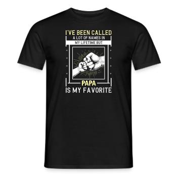 Idée de cadeau papa père fils appelé beaucoup de noms - T-shirt homme - noir - Devant - AI Model Male 178 light (178cm)