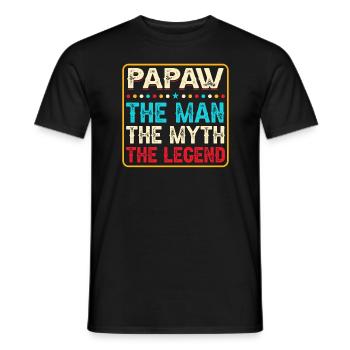 Papa Opa Geschenkidee Papaw Spruch Humor Vater - Männer T-Shirt - Schwarz - Vorne - AI Model Male 178 light (178cm)