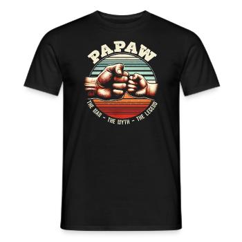 Papa Grand-père Père Idée Cadeau Papaw Dire Humour - T-shirt homme - noir - Devant - AI Model Male 178 light (178cm)
