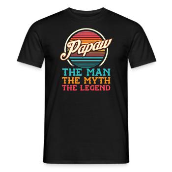 Papa Vater Opa Geschenkidee Papaw Spruch Humor - Männer T-Shirt - Schwarz - Vorne - AI Model Male 178 light (178cm)