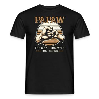 Papa Opa Vater Geschenkidee Papaw Spruch Humor - Männer T-Shirt - Schwarz - Vorne - AI Model Male 178 light (178cm)