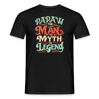 Papa Vater Opa Geschenkidee Papaw Spruch Humor - Männer T-Shirt - Schwarz - Vorne - AI Model Male 178 light (178cm)
