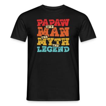 Papa Vater Opa Geschenkidee Papaw Spruch Humor - Männer T-Shirt - Schwarz - Vorne - AI Model Male 178 light (178cm)