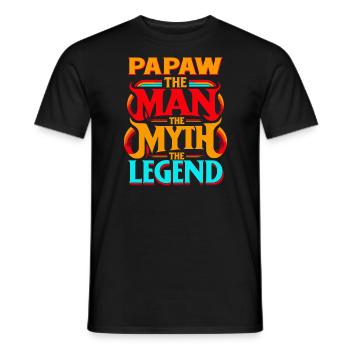 Papa Vater Opa Geschenkidee Papaw Spruch Humor - Männer T-Shirt - Schwarz - Vorne - AI Model Male 178 light (178cm)