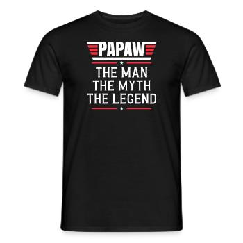 Papa Vater Opa Geschenkidee Papaw Spruch Humor - Männer T-Shirt - Schwarz - Vorne - AI Model Male 178 light (178cm)