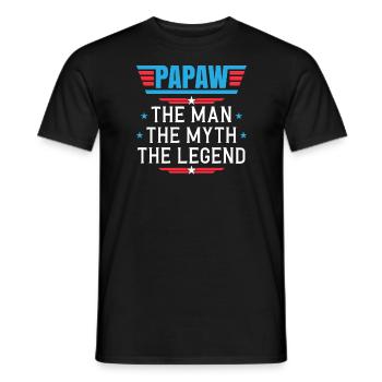 Papa Vater Opa Geschenkidee Papaw Spruch Humor - Männer T-Shirt - Schwarz - Vorne - AI Model Male 178 light (178cm)