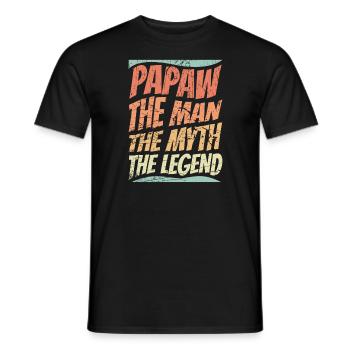 Papa Vater Opa Geschenkidee Papaw Spruch Humor - Männer T-Shirt - Schwarz - Vorne - AI Model Male 178 light (178cm)